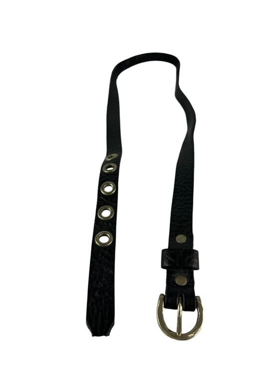 Genuine Vintage MURPHY\'S DAUGHTER Black Leather Eyelet Belt size 34